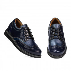 Scarpe bambini 154 vernice indaco combinato