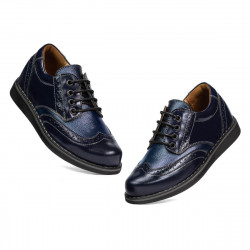 Scarpe bambini 154 vernice indaco combinato