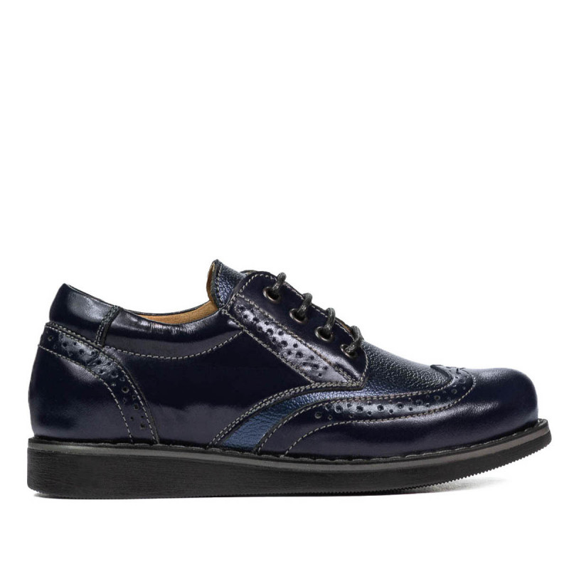 Scarpe bambini 154 vernice indaco combinato