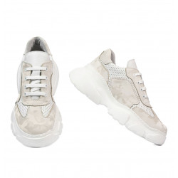Scarpe sportive donna 6053 beige mimetico combinato