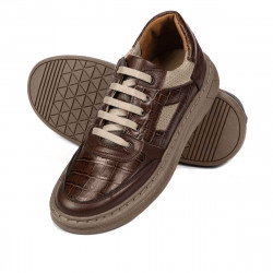 Scarpe sportive 942 marrone combinato