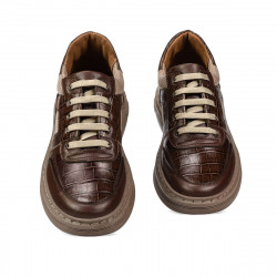 Scarpe sportive 942 marrone combinato