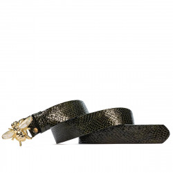Cintura donna 01ld coccodrillo vernice verde