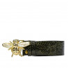 Cintura donna 01ld coccodrillo vernice verde