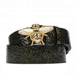 Cintura donna 01ld coccodrillo vernice verde