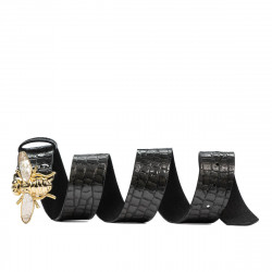 Cintura donna 01ld croco vernice antracite