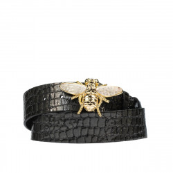 Cintura donna 01ld croco vernice antracite