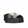 Cintura donna 01ld croco vernice antracite