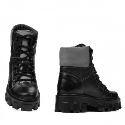Stivaletti donna 3373 nero combinato