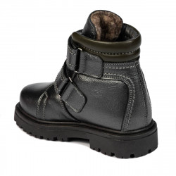 Stivaletti bambini piccoli 109c grigio perlato combinato