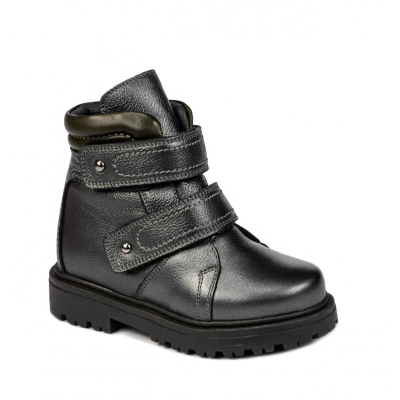 Stivaletti bambini piccoli 109c grigio perlato combinato