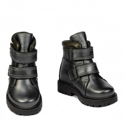 Stivaletti bambini piccoli 109c grigio perlato combinato
