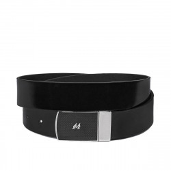 Cintura uomo 62b bicolore nero+nero opaco
