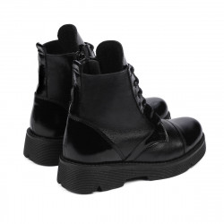 Stivaletti bambino 3029 laccato nero combinato