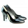 Scarpe eleganti donna 1218 vernice nero+beige