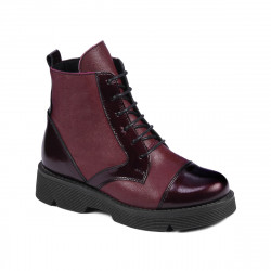 Stivaletti bambino 3029 vernice bordeaux combinato