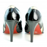 Scarpe eleganti donna 1218 vernice nero+beige