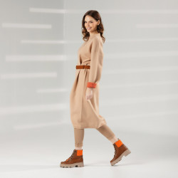 Scarponcini da donna 3373 marrone combinato lifestyle