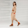 Scarponcini da donna 3373 marrone combinato lifestyle