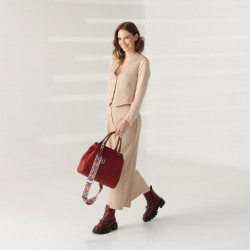 Borsa donna a mano 002g bordeaux