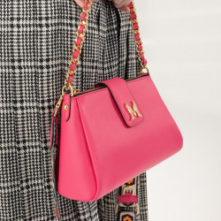 Borsa a tracolla donna 003g fucsia