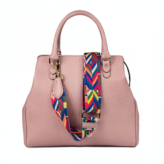 Borsa da donna a mano 002g rosa cipria