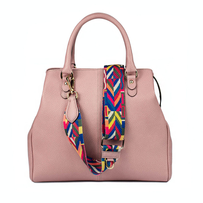 Borsa da donna a mano 002g rosa cipria