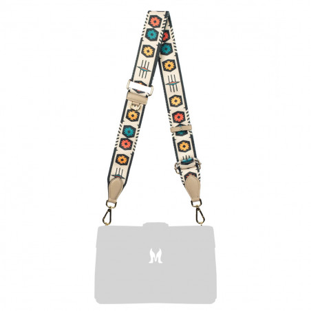 Tracolla (cinghia) 101g multicolore+beige