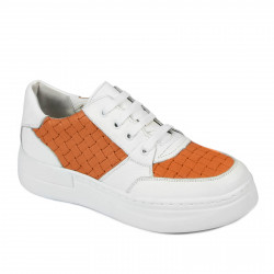 Scarpe sportive donna 6059 bianco+arancione