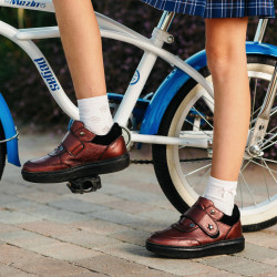 Scarpe bambini 2009 bordeaux perlato combinato lifestyle