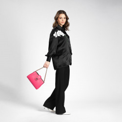 Borsa a tracolla donna 003g fucsia