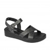 Sandali donna 5049-1 nero metallizzato