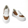 Scarpe sportive donna 6059 bianco+cammello