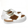 Scarpe sportive donna 6059 bianco+cammello