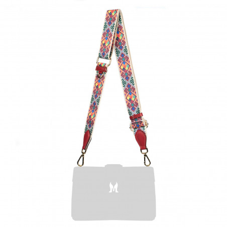 Tracolla multicolore+rosso 102g