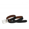 Cintura donna 22m bicolore biz nero+marrone