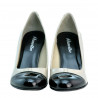 Scarpe eleganti donna 1213 vernice beige+nero