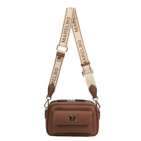 Borsa donna a tracolla 006g marrone cognac