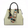 Borsa da donna a mano 002g nude latte+nero