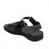 Sandali donna 5090 nero metallizzato combinato