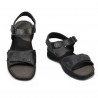 Sandali donna 5090 nero metallizzato combinato