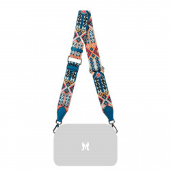 Cintura a tracolla (cinghia) 105g multicolore+blu elettrico