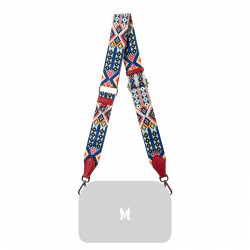 Tracolla (cinghia) 105g multicolore+rosso saffiano