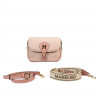 Borsa donna a tracolla 007g rosa combinata