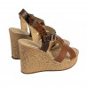 Sandali donna 5095 marrone combinato