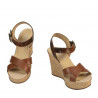 Sandali donna 5095 marrone combinato
