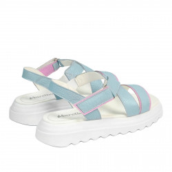 Sandali donna 5092 azzurro combinato