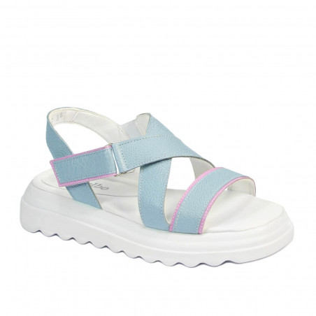 Sandali donna 5092 azzurro combinato