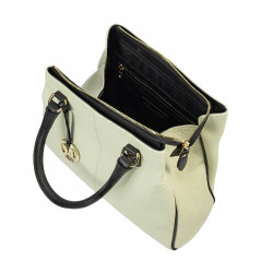 Borsa da donna a mano 002g nude latte+nero