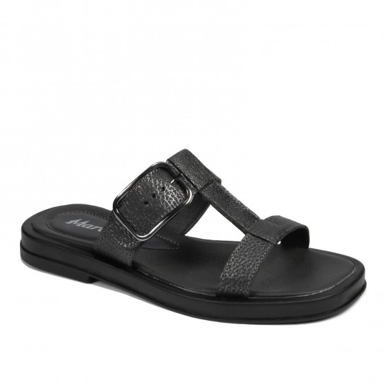 Sandali donna 5091 nero metallizzato